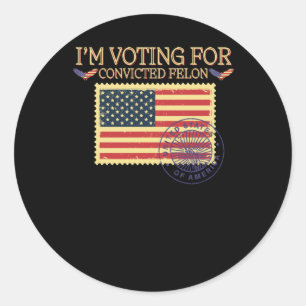 Adesivo Voto para o Carimbo Felon Vintage condenado