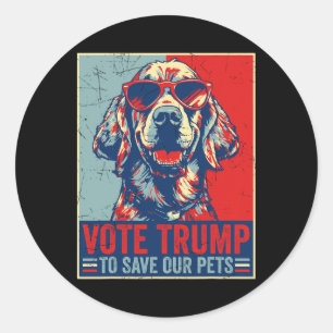 Adesivo Voto Retro Trump Para Salvar Nossos Animais Trump 