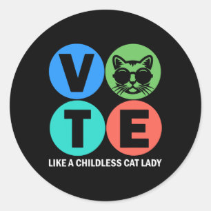 Adesivo Voto Retroativo Como Uma Mulher De Gato Sem Filhos