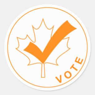 Adesivo Voto - Vinhetas do Canadá - Laranja