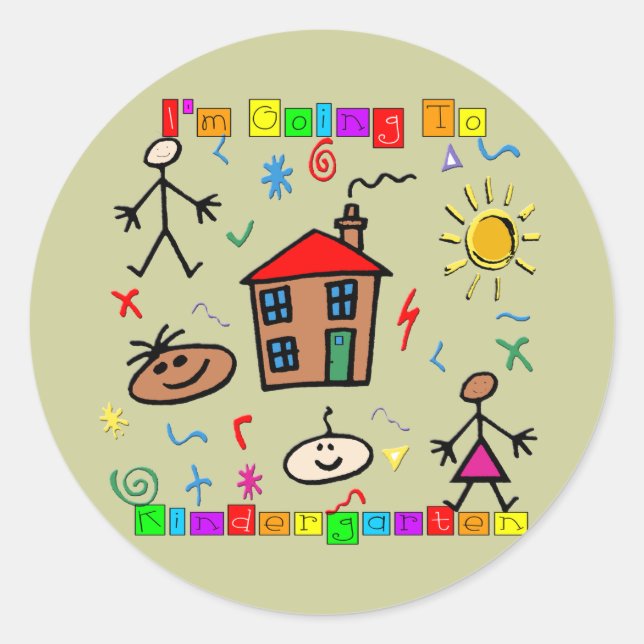 Adesivo Vou ao jardim de infância (Frente)