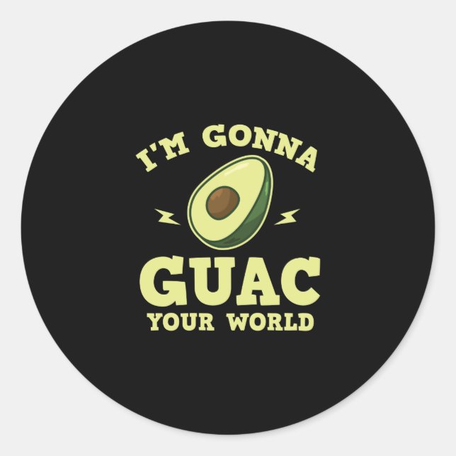 Adesivo Vou guiar seu mundo Engraçado Guacamole Avocado (Frente)