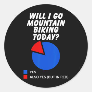 Adesivo Vou Pedalar de Montanha Hoje Gráfico de Pizza Sarc