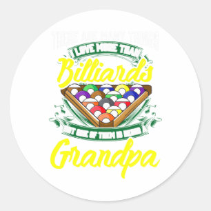Adesivo Vovô Billiards Jogador De Piscina Ll Stick Papa G
