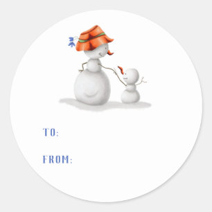 Adesivo Vovó Bonita Snowman Natal Para De