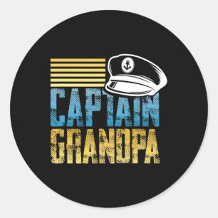 Adesivo Vovô Capitão - Navegando Capitão Chapéu - Amante d