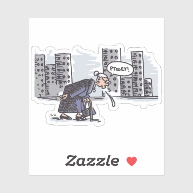 Adesivo Vovó cuspindo! (Folha)