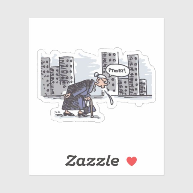 Adesivo Vovó cuspindo! (Folha)