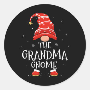 Adesivo Vovó Gnomo Família Xmas Correspondendo Engraçado N