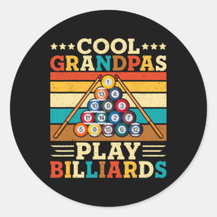 Adesivo Vovô legal Tocar Bilhares Retro Snooker Piscina Pl