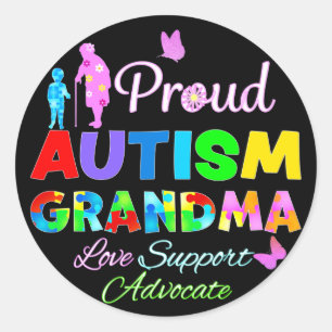 Adesivo Vovó Orgulhosa Autismo
