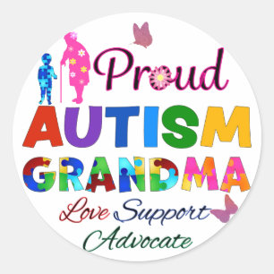 Adesivo Vovó Orgulhosa Autismo