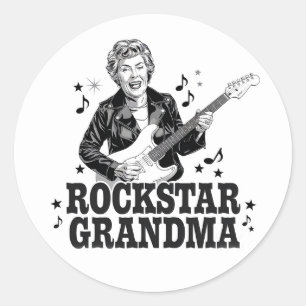 Adesivo Vovó Rockstar - Design de Música Divertida e Retro