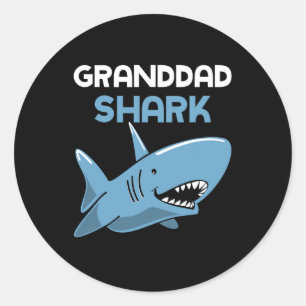 Adesivo Vovô Shark Legal da Família Funny Vovô