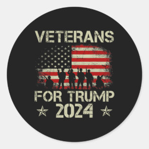 Adesivo Vovô Veteranos Para Trump 2024 American Flag 4th