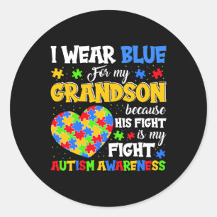 Adesivo Vovô Vovô, Visto Azul Para Meu Avô Autismo