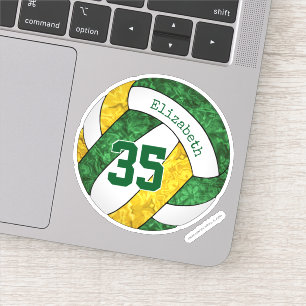 Adesivo vovôlei verde vôlei w nome do jogador