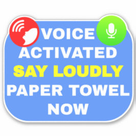 Adesivo Voz Ativada Diga Papel Alto Agora