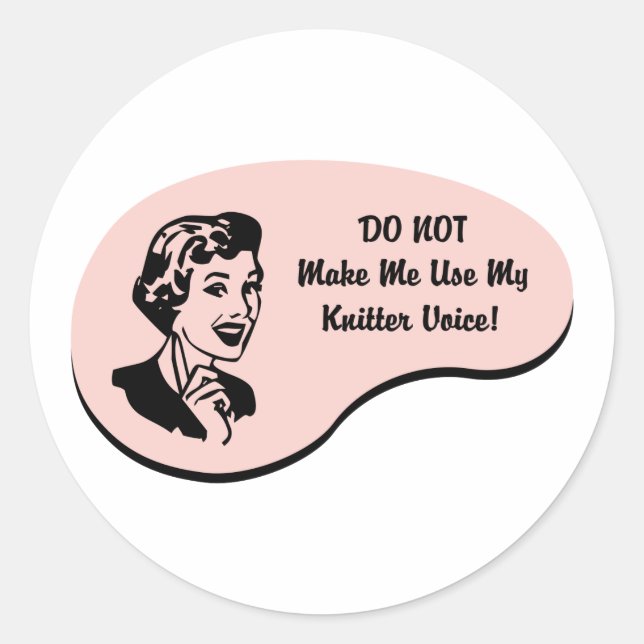 Adesivo Voz do Knitter (Frente)