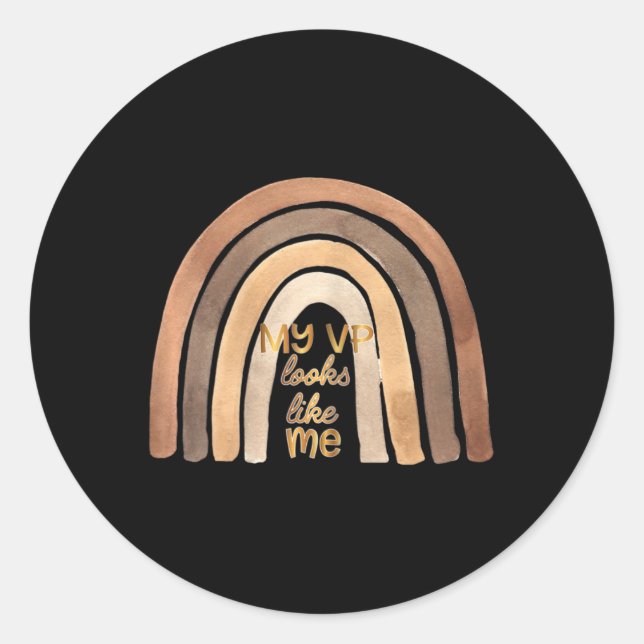 Adesivo Vp Parece Me Kamala Harris Menina Rainbow (Frente)