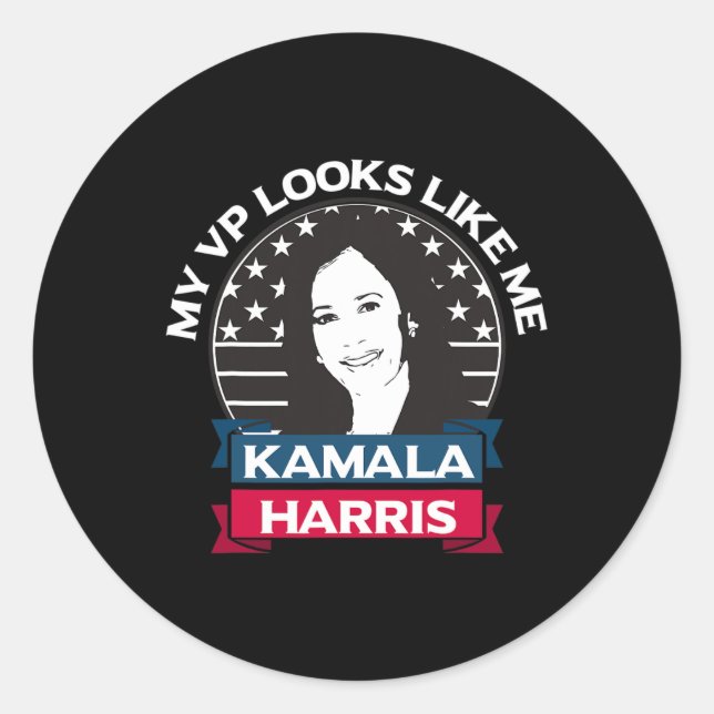 Adesivo Vp Parece Que Eu Kamala Harris Vice-Pr (Frente)