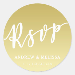 Adesivo VP Vinheta Dourada de Casamento com Faux Script d