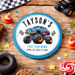 Adesivo Vroom Zoom Monster Truck Boom   Parte primeiro ani