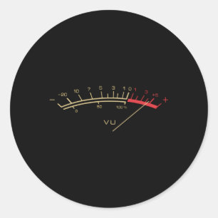 Adesivo Vu Meter - Música estéreo Hi-Fi