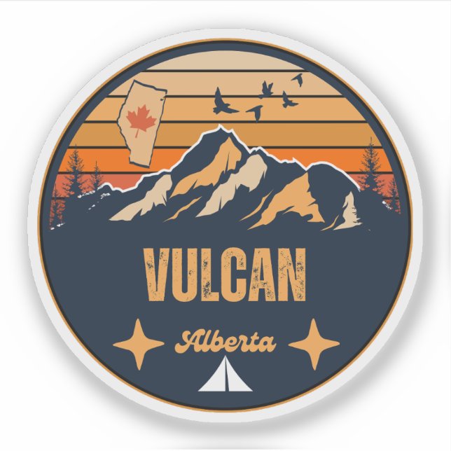Adesivo Vulcan, Alberta (Frente)