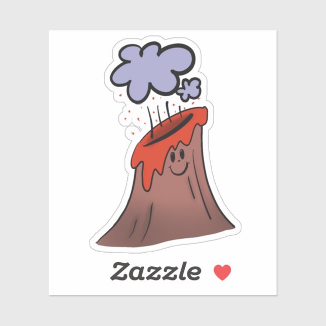 Adesivo Vulcão (Folha)