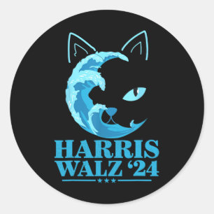 Adesivo W 24 Onda Azul De Mulheres De Gato Votam Em Kamala