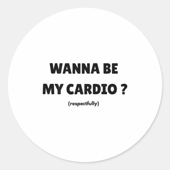 Adesivo W Be My Daily Cardio Funny Gym Saying (on Back)  (Frente)