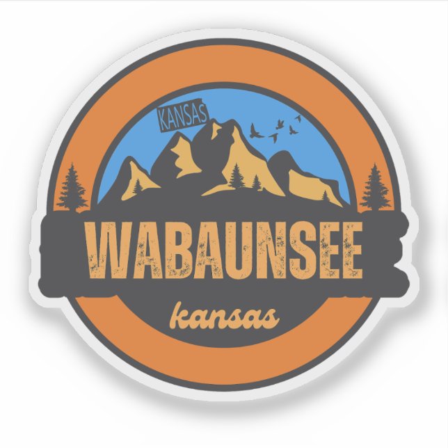Adesivo Wabaunsee, Kansas (Frente)