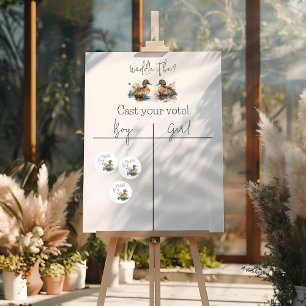 Adesivo Waddle É Duck Gender Reveal Team Boy Voting