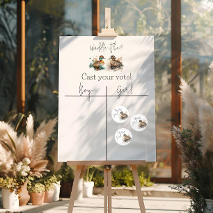 Adesivo Waddle É Duck Gender Reveal Team Rapariga Voando