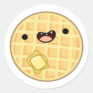 Adesivo Waffle de Manteiga Kawaii