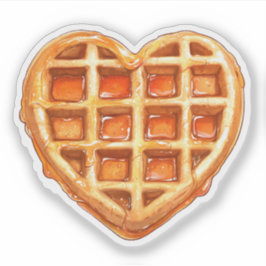 Adesivo Waffle em Forma de Coração
