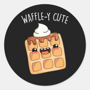 Adesivo Waffle y Funny Waffle Pun