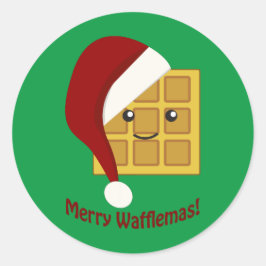 Adesivo Wafflemas de Natal da feliz