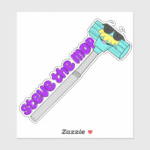 Waffles&Mochi-StevetheMop-Vinil Sticker