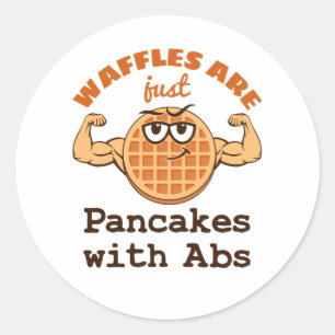Adesivo Waffles são apenas panquecas com Abs Waffle Lover