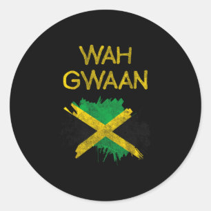 Adesivo Wah Gwaan Bandeira da Jamaica Orgulho Jamaicano Re