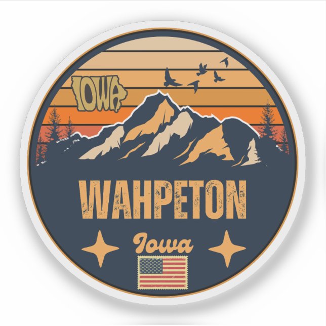 Adesivo Wahpeton, Iowa (Frente)