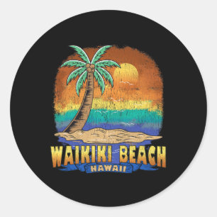 Adesivo Waikiki Beach Hawaii Vintage desapontou Souvenir
