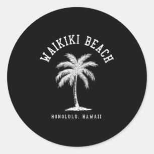 Adesivo Waikiki Beach Honolulu Hawaii Vintage Hawaiian Isl