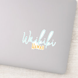 Adesivo Waikiki, Havaí Lembrança de Viagem