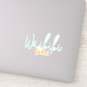 Adesivo Waikiki, Havaí Lembrança de Viagem 