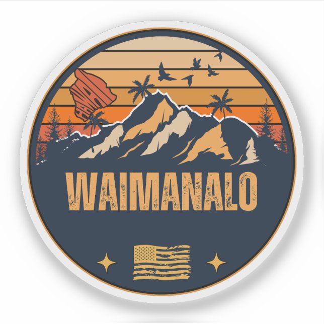 Adesivo Waimanalo, Havaí (Frente)