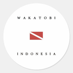 Adesivo Wakatobi Indonesia Scuba Dive Flag