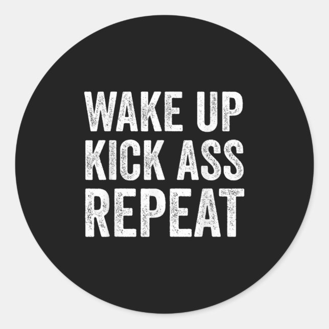 Adesivo Wake Up Kick Repea,funny Quote Workout Motivation  (Frente)